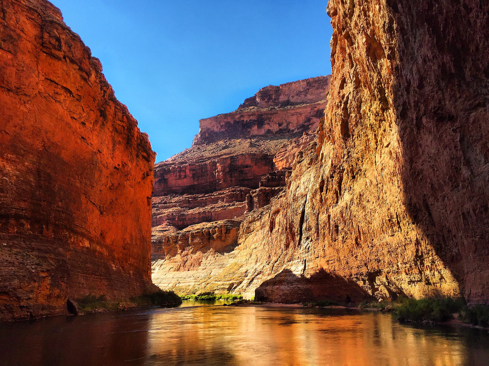 Colorado River viewed from Redwall Cavern in Grand Canyon